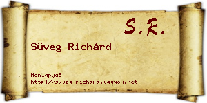 Süveg Richárd névjegykártya